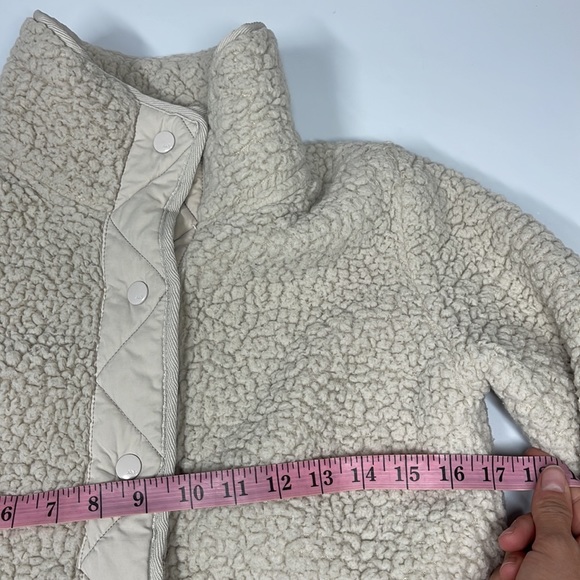 Abercrombie & Fitch Soft A&F Collection Cream Snap Button Sherpa Jacket Size XXS - Picture 5 of 5